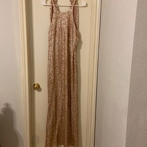 Champagne sequin dress